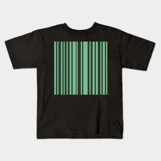 retro minimalist bold design mint stripes Kids T-Shirt